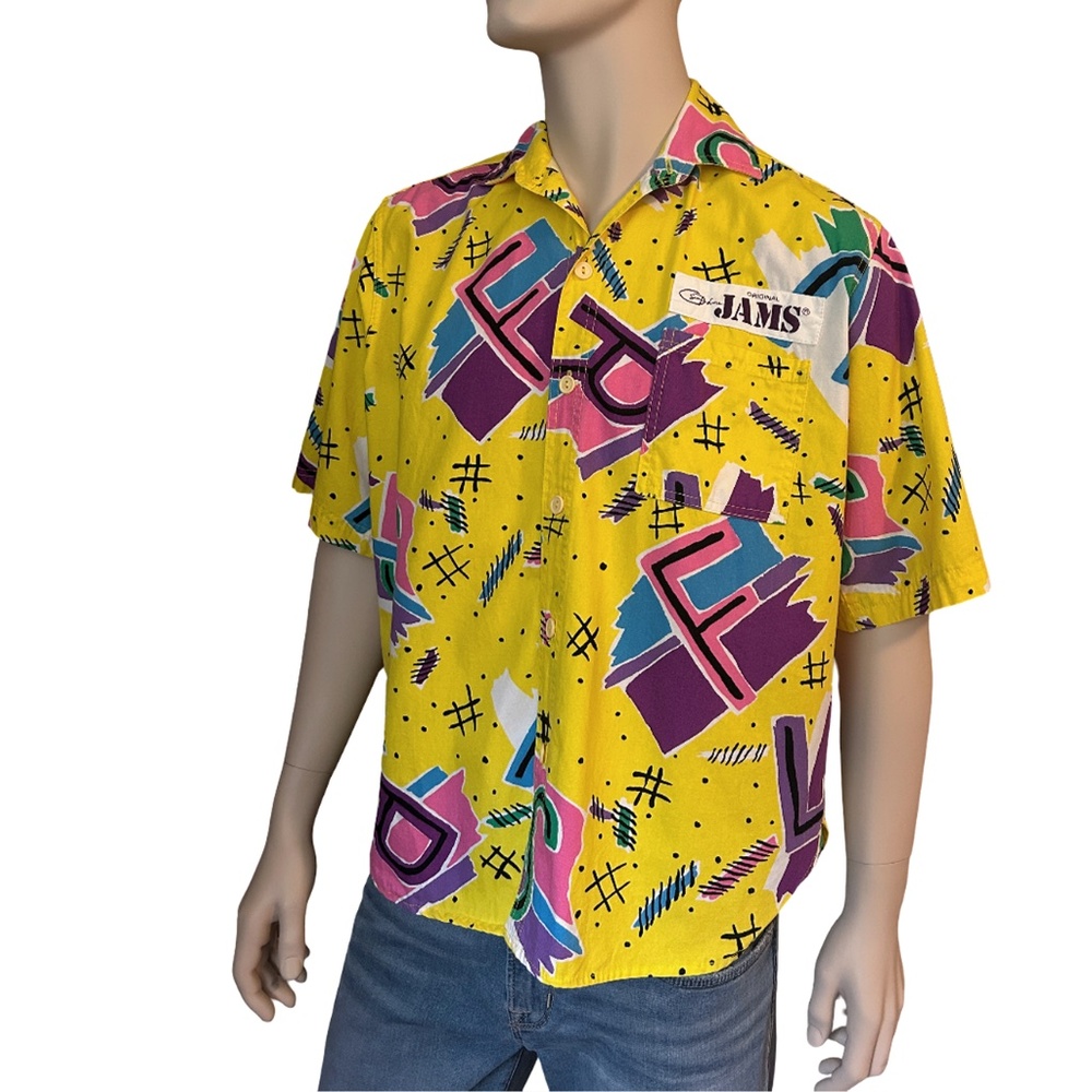JAMS World Original Hawaiian Shirt Tiki Tropical 100% Cotton Hawaii USA RARE